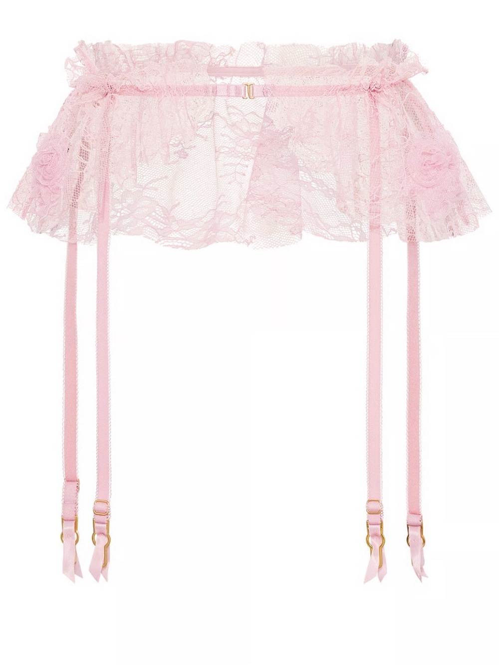 Victoria's Secret 
DREAM ANGELS Rosette Reverie Embroidery Flutter Garter
Belt